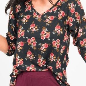 Agnes & Dora dolman floral top